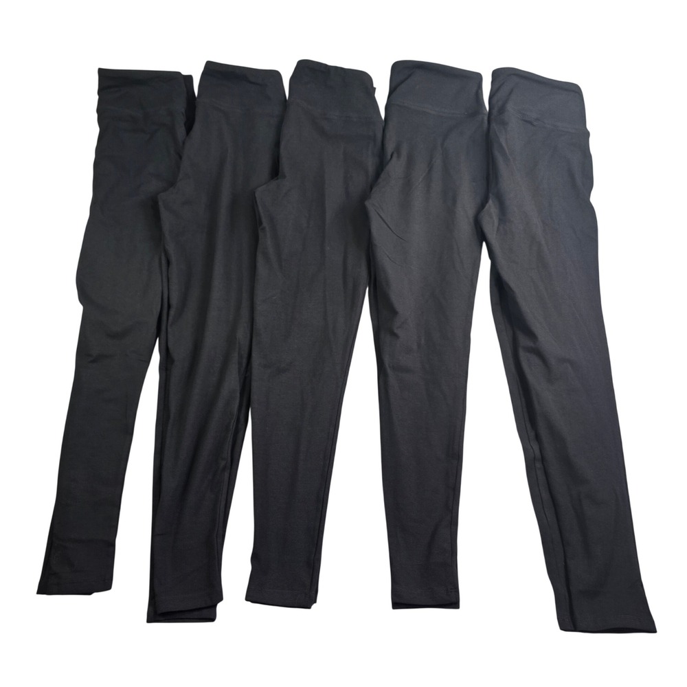 Zenana Leggings Women 1X Black Cotton Blend High Waisted OP-1873XBA